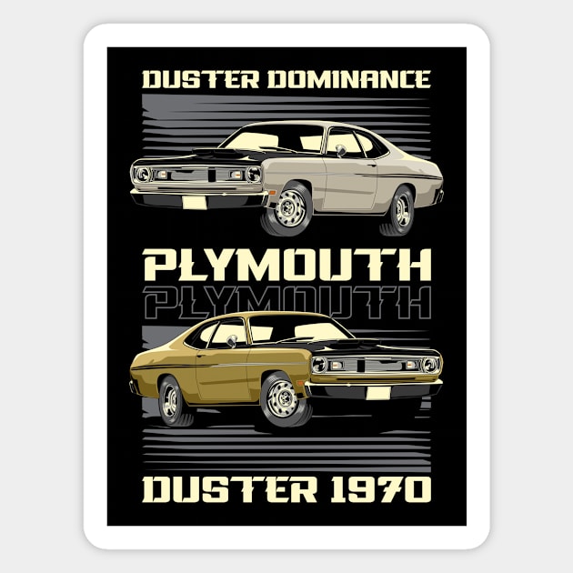 1970 Plymouth Duster Classic Car Magnet by milatees